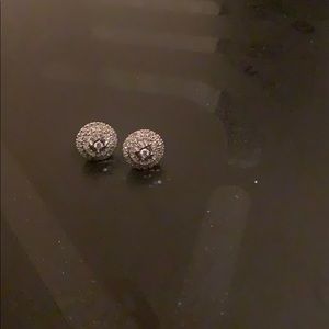 White gold earrings